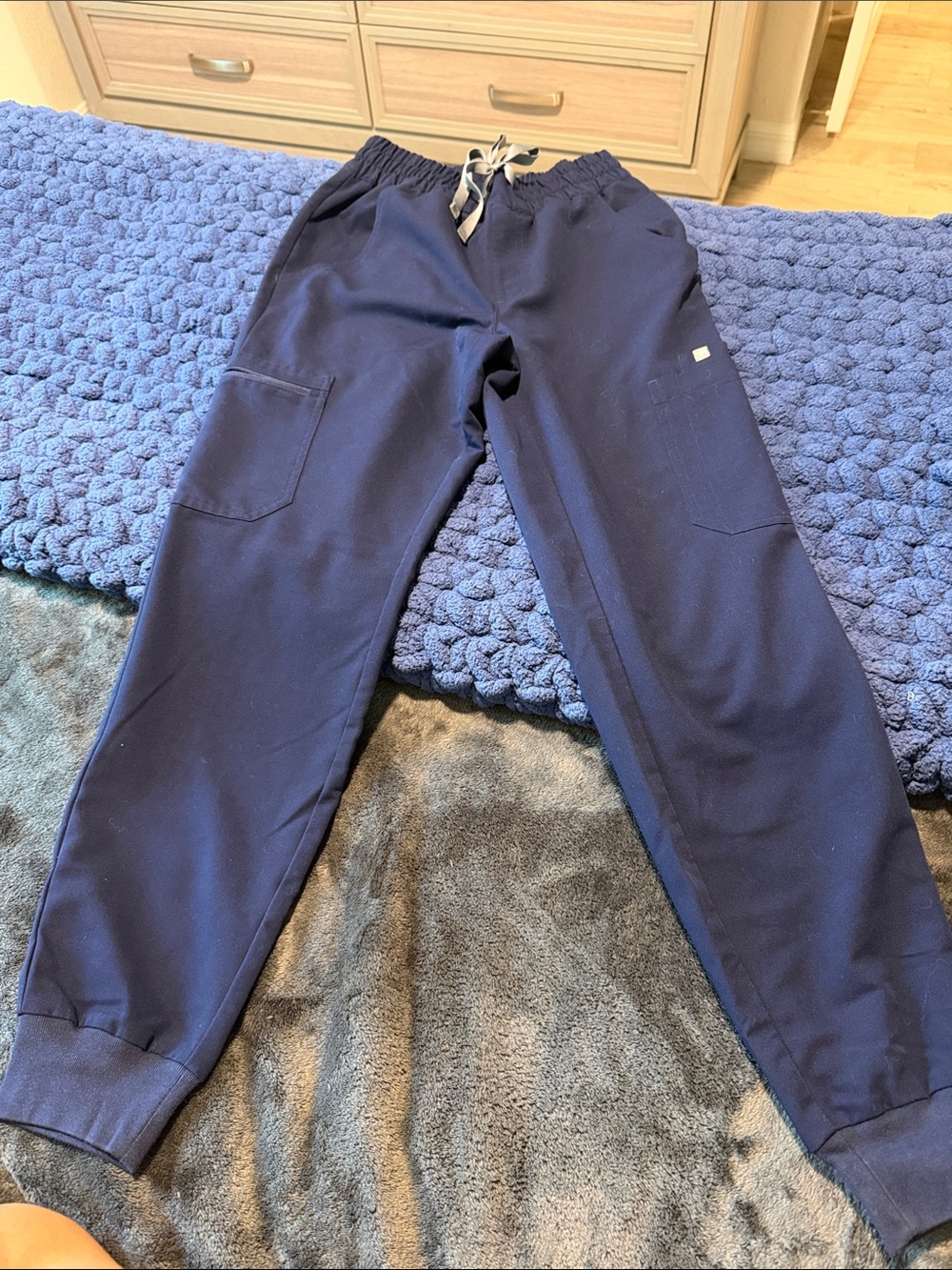 Navy Cargo Jogger scrub pants